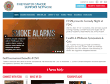 Tablet Screenshot of firefightercancersupport.org